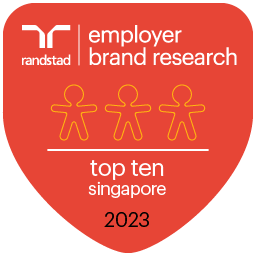 Randstad 僱主品牌調研 - 2019 新加坡最具吸引力僱主第 3 名 - 2023 新加坡最具吸引力僱主第 9 名