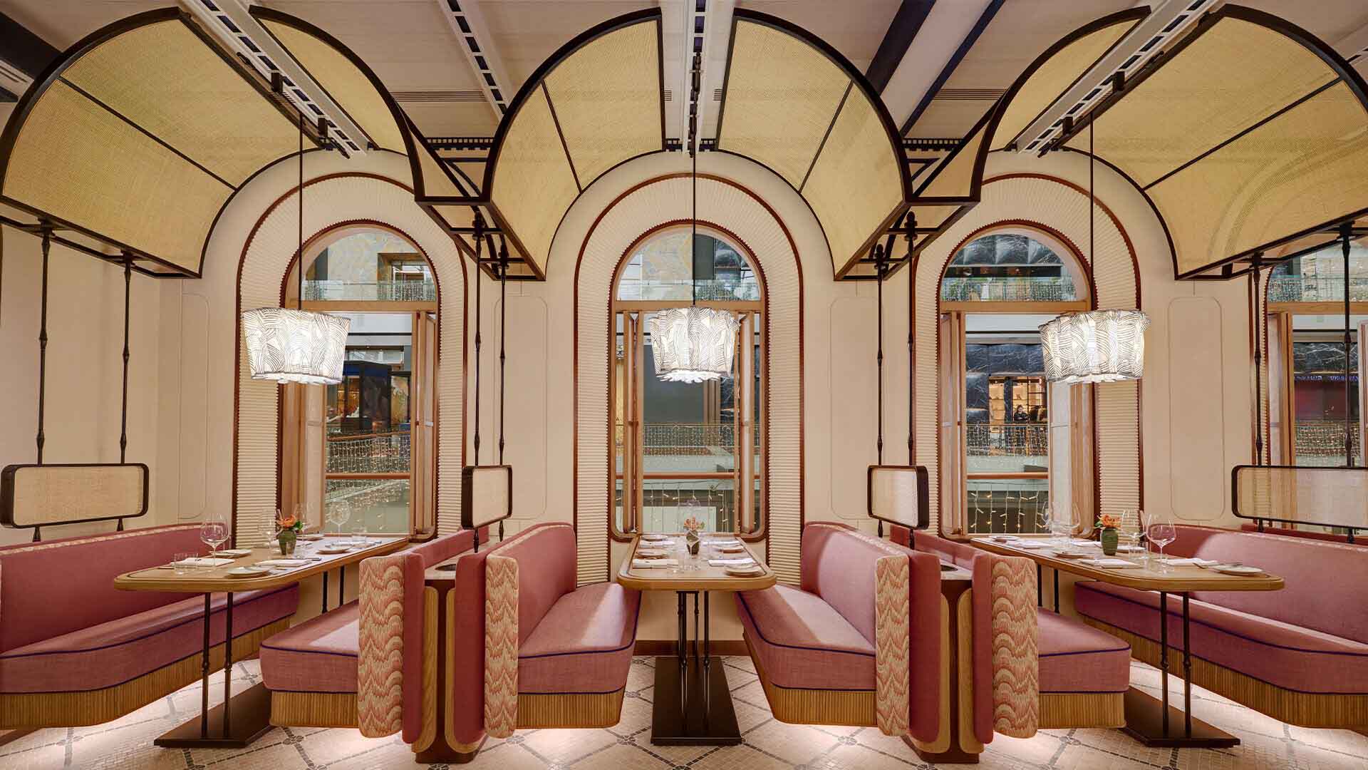 Maison Boulud 法式餐廳內部，新加坡跨年夜晚餐