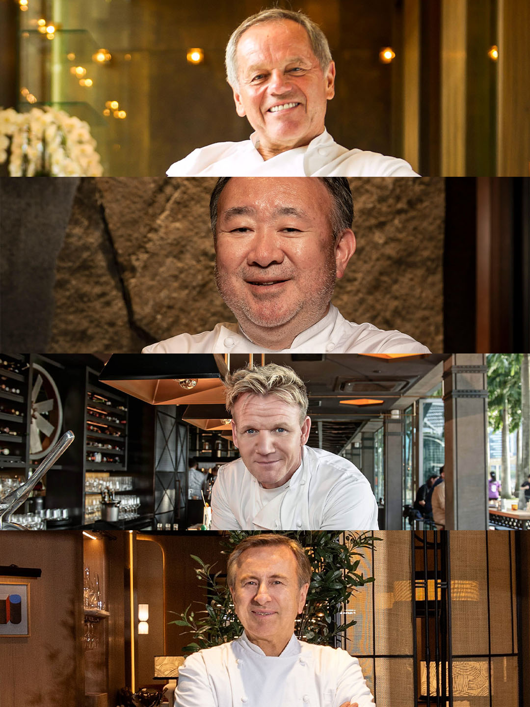 新加坡名廚餐廳：名廚 Wolfgang Puck、和久田哲也、Gordon Ramsay 及 Daniel Boulud 及其餐廳。