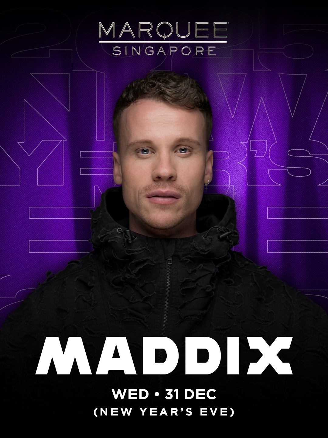 MARQUEE 將於 2025 年 12 月 31 日的新加坡跨年夜為您呈獻 Maddix 精彩演出