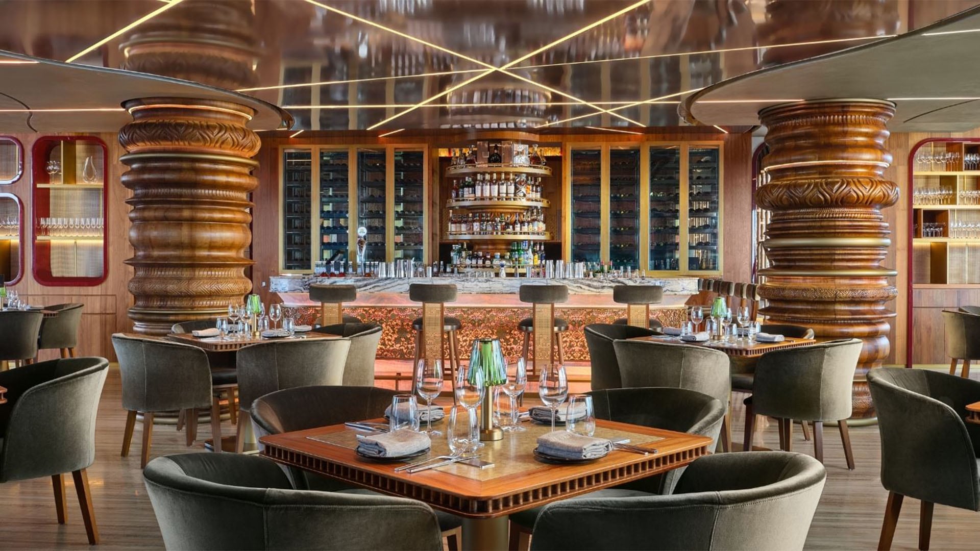 這是一間擁有新加坡市中心景觀的屋頂用餐餐廳。