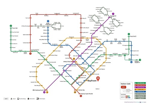 新加坡地鐵綫路圖高清