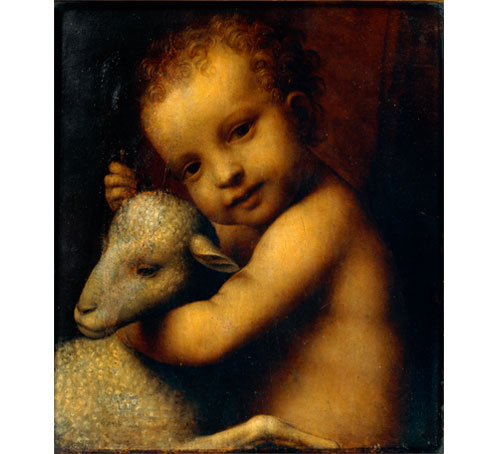 盧伊尼 (Bernardino Luini) 繪製的《聖嬰與羔羊》(Christ Child with the Lamb)