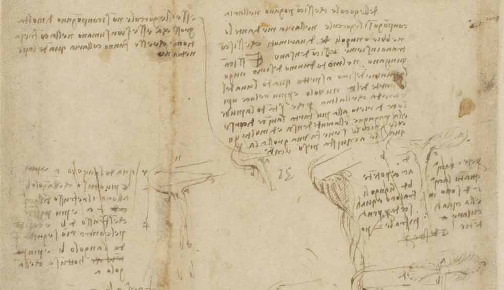 對雨水形成的研究，約創作於 1508 年—達文西《大西洋手稿》(Codex Atlanticus) F.796 右頁