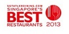 Singapore's Best Restaurants Awards 2013