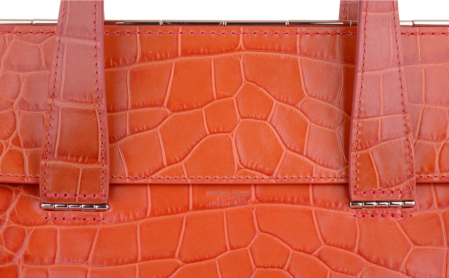 阿瑪尼 (Armani)／濱海灣：Giorgio Armani 鱷魚紋印花購物袋（附信用卡袋）