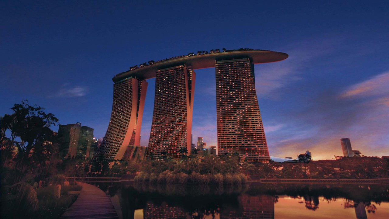 Taylor Swift installations with retro TVs at Marina Bay Sands during The Eras Tour