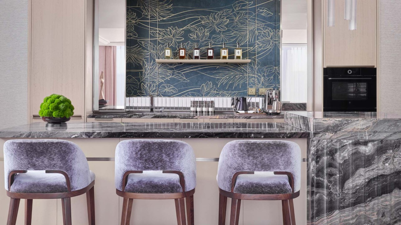 Bar in a luxury suite