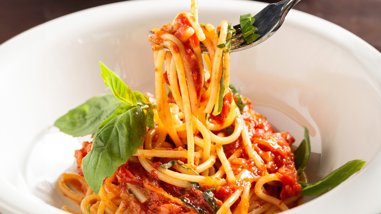 Pasta at LAVO, an Italian restaurant